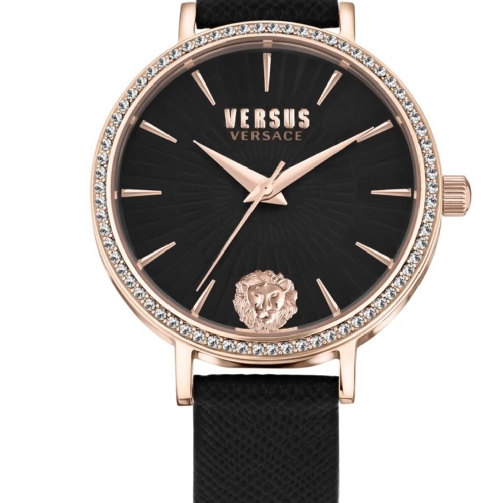 Versus Versace Black and Rose Gold Women's Watch